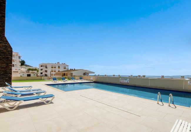 Apartment in Rosas / Roses - Apartment in first line of the sea with parking , pool and sea's view-416